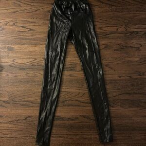 Aritzia Wilfred black leather leggings, size XS, worn once